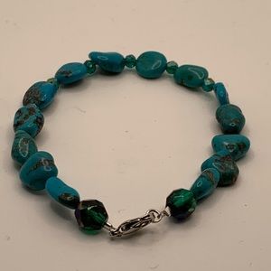 Karens Kreations HAND CRAFTED Women’s Jewelry Beaded Bracelet 7 ½ Inch Green